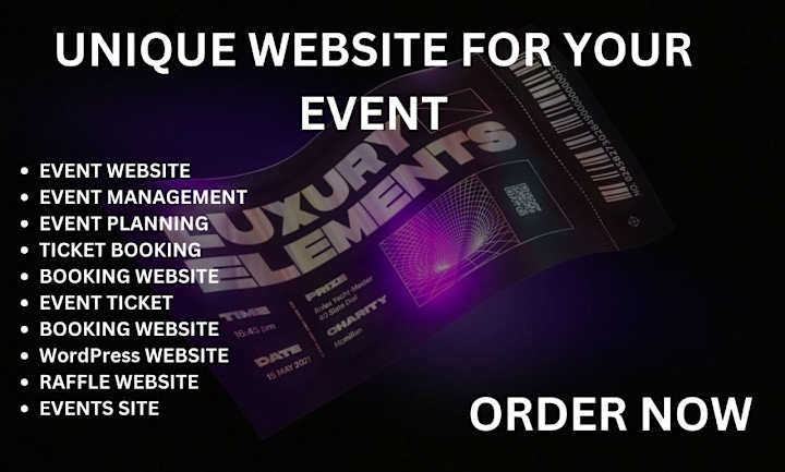 Cover image for EVENT MANAGEMENT, BOOKING EVENT TICKETS BOOKING WordPress RAFFLE