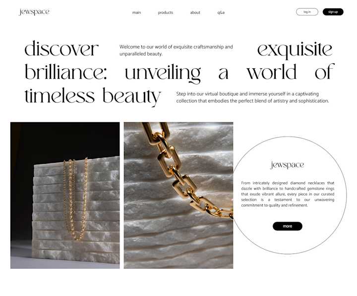 Cover image for Landing page for a jewelry store