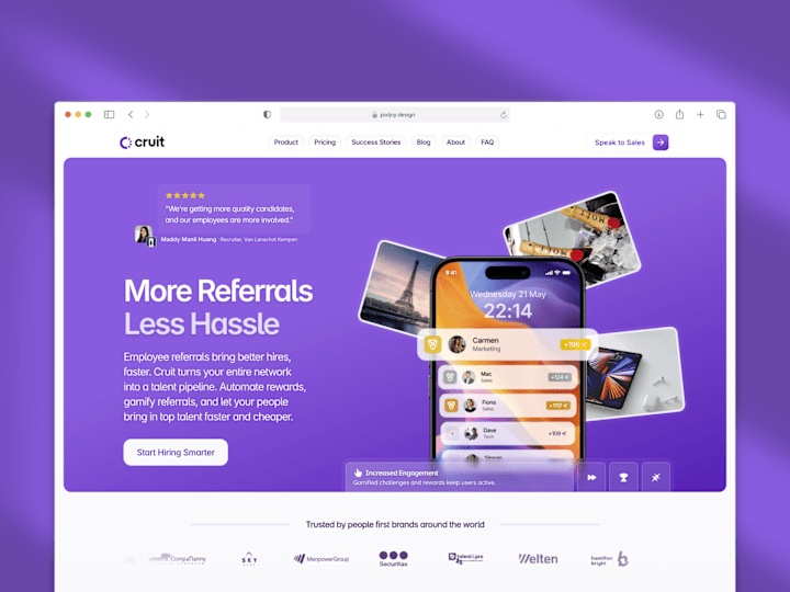 Cover image for Cruit Website Redesign and Migration | HR SaaS