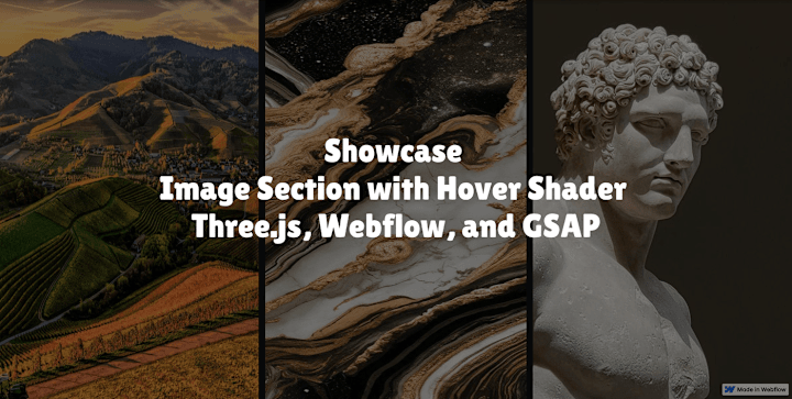 Cover image for Shaders Hover | Webflow, Three.js & GSAP Interactive Page