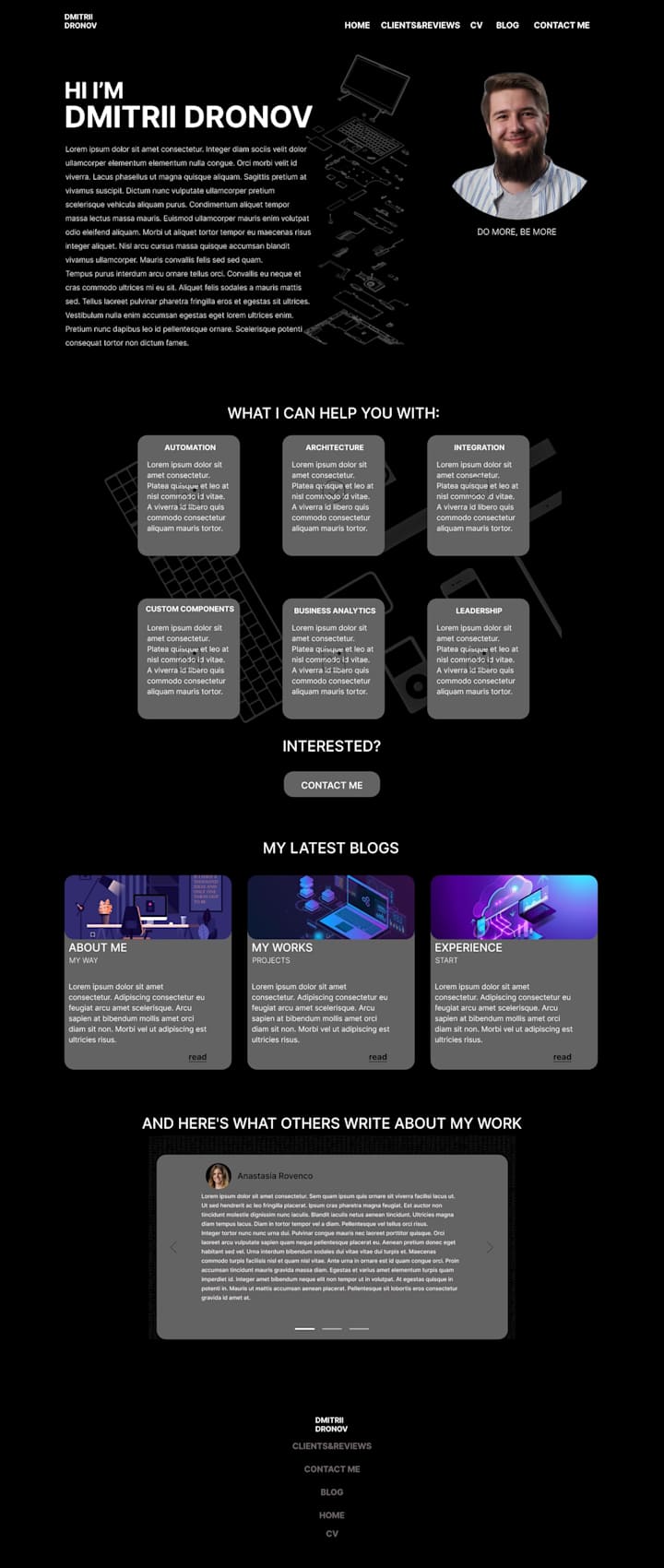Cover image for Personal website for Dmitrii Dronov 