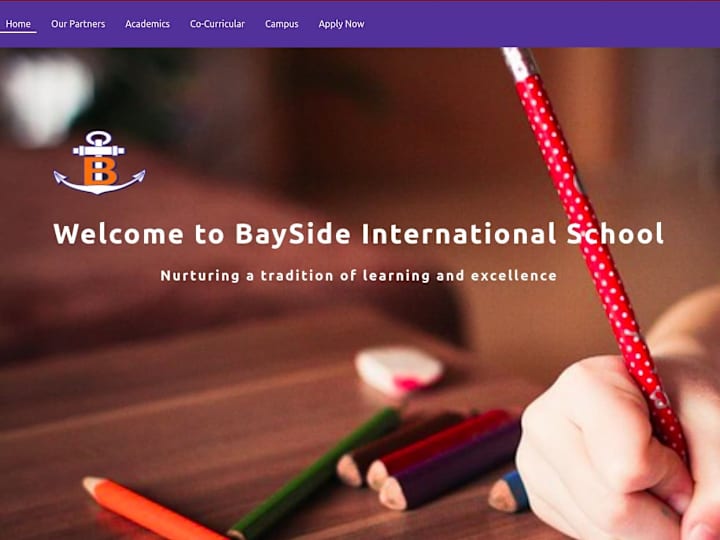 Cover image for Bayside International School Website | Responsive Website Design