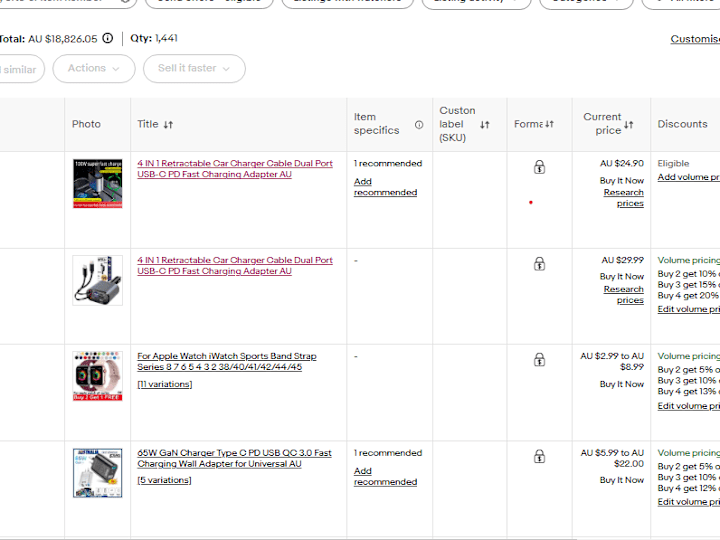 Cover image for eBay Product listings