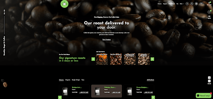 Cover image for BrooklynBagelCoffee.com