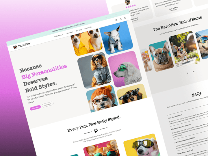 Cover image for BarcView - Pet Accessories | Landing Page