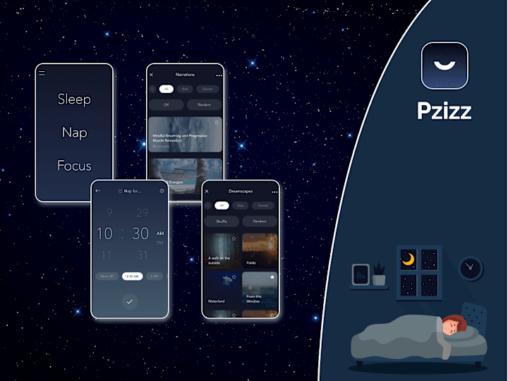 Cover image for Pzizz android and iOS app