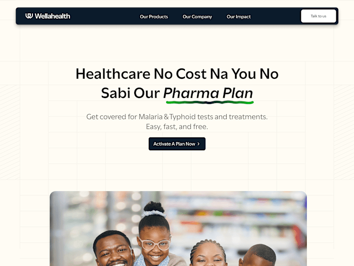 Cover image for Wellahealth Pharma plan Sales page