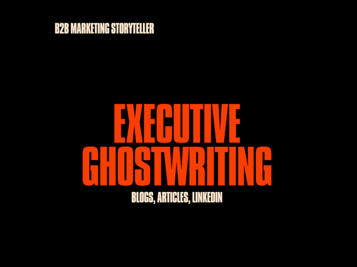 Cover image for Expert B2B marketing ghostwritten content 