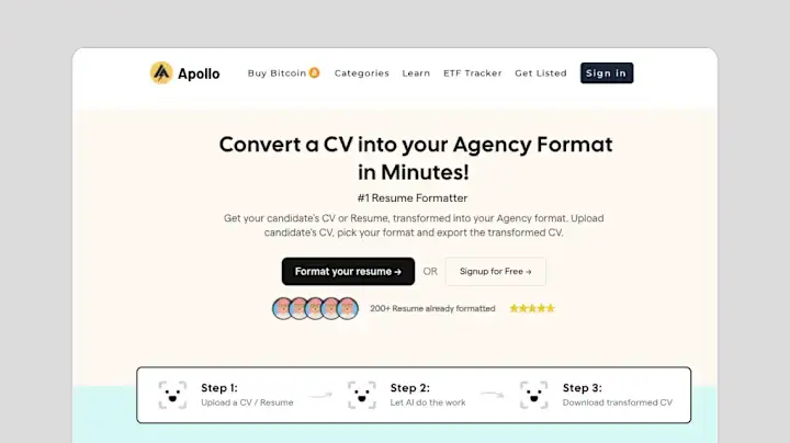 Cover image for F1Recruit - Convert CV into your agency format in minutes. 