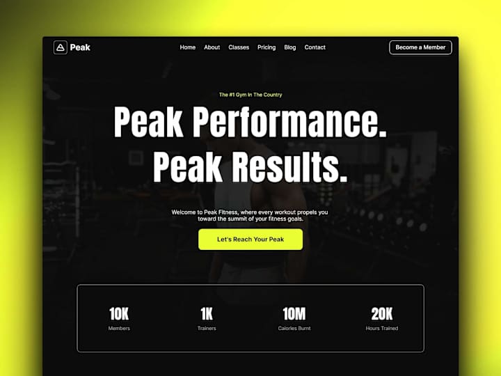 Cover image for Peak - Fitness Gym Website