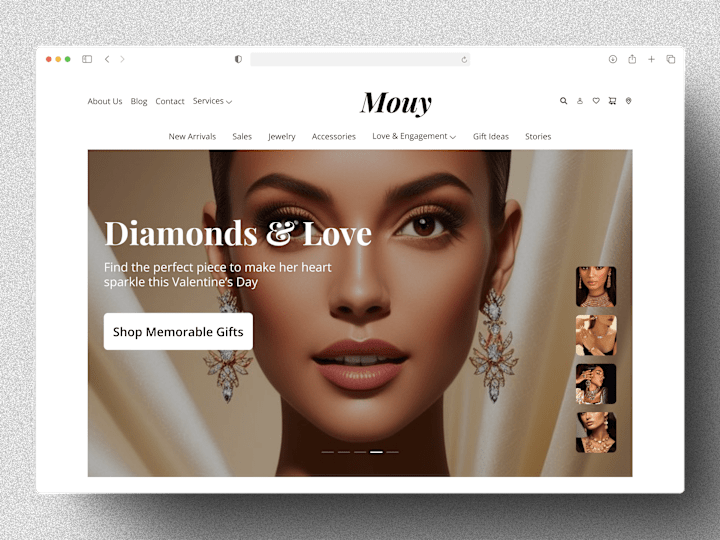 Cover image for E-commerce website design for a luxury jewelry business