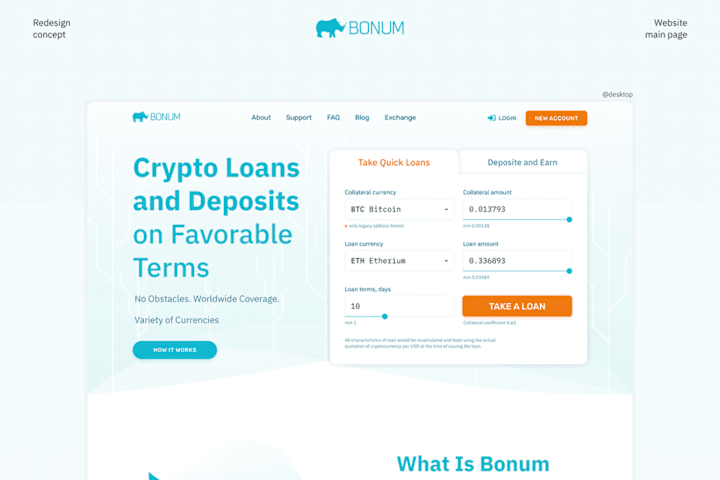 Cover image for Bonum Web Redesign Concept