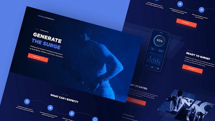 Cover image for Landing Page Design - Dryland & Strength Training for Swimming