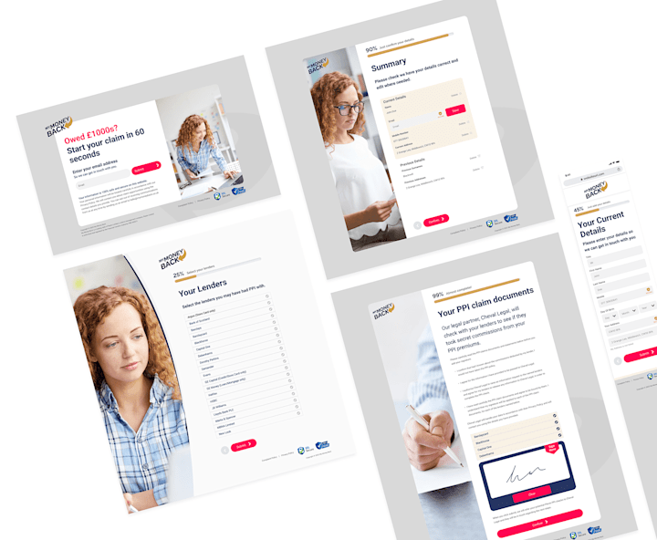 Cover image for MyMoneyBack - Full UX / Ui Design, Flow, Research & Analysis