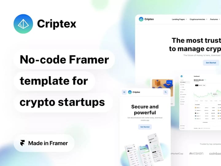 Cover image for Criptex - Framer Template for Crypto and Web3 Startups