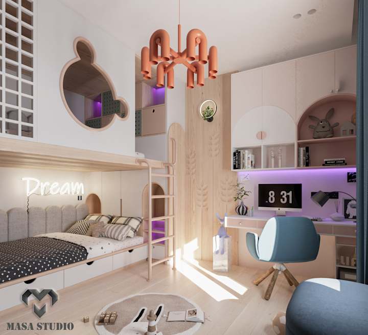 Cover image for Duo Modern Kids BedRoom