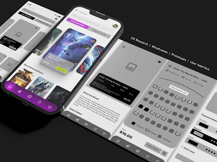 Cover image for Movie Theatre Mobile App - UX/UI Design - Case Study