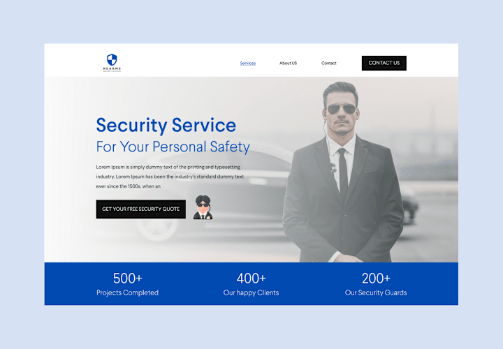 Cover image for Security Service Website Design