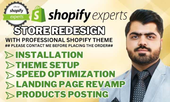 Cover image for I will redesign shopify store revamp website revamp dropshipping