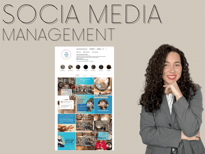 Cover image for Social Media Management - Sound Healing by Sally Tabib 