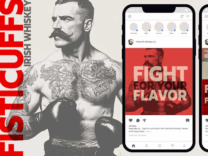 Cover image for Fisticuffs Irish Whiskey - Branding Project
