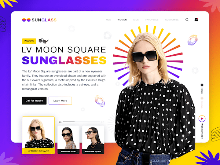 Cover image for Web Header Sunglass Website