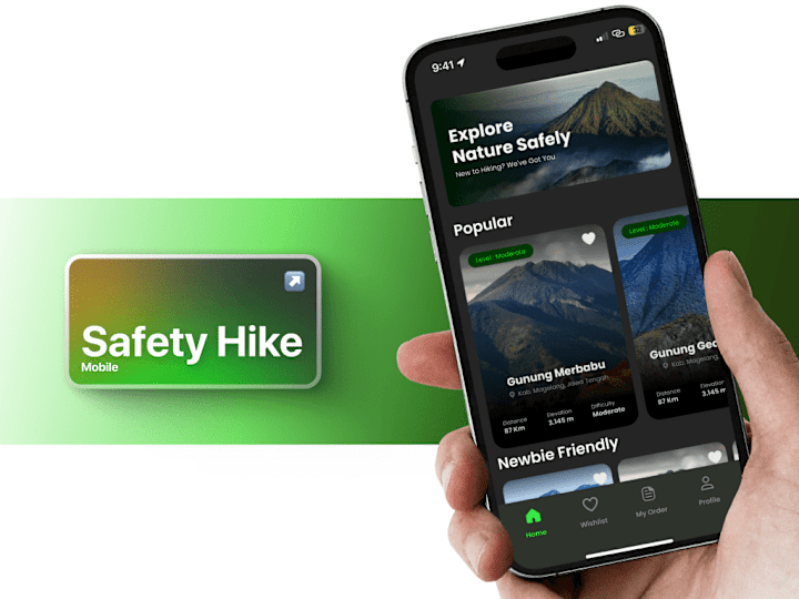 Cover image for Safety Hike | Travel Mobile App | UI/UX Design