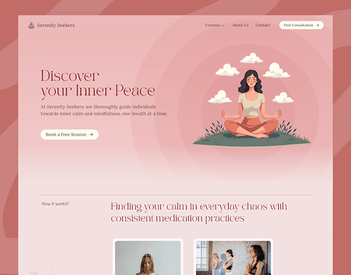 Cover image for Serenity Seekers — Your health and wellness partner :: Behance