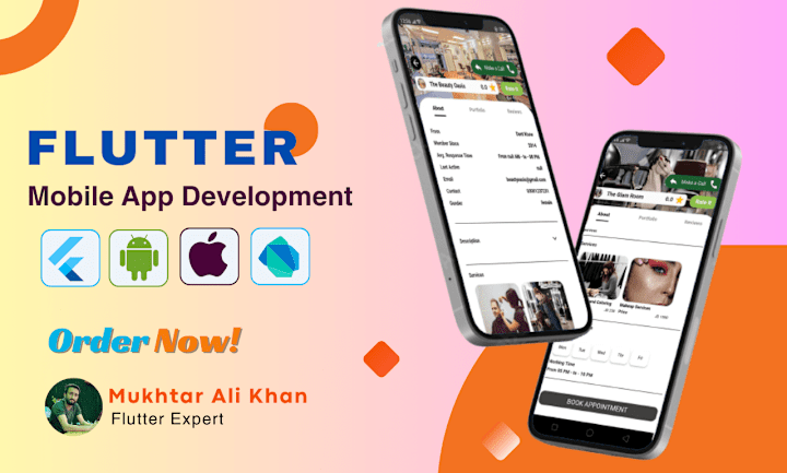 Cover image for I will develop mobile apps for android and ios using flutter 