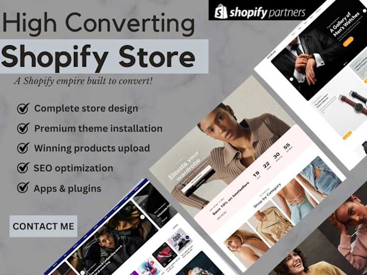 Cover image for I will design 6 figure converting Shopify Dropshipping Store