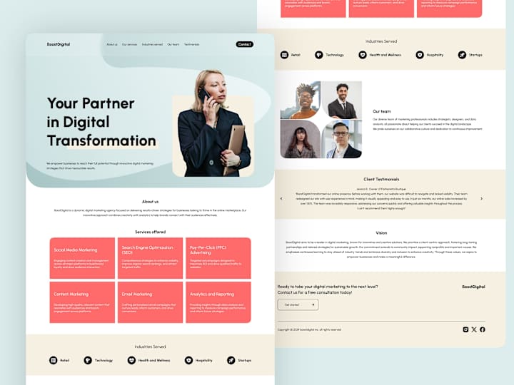 Cover image for UI Design for digital marketing agency