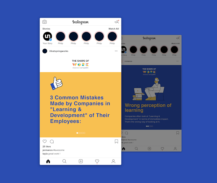 Cover image for Social Media Posts for Springworks on Behance