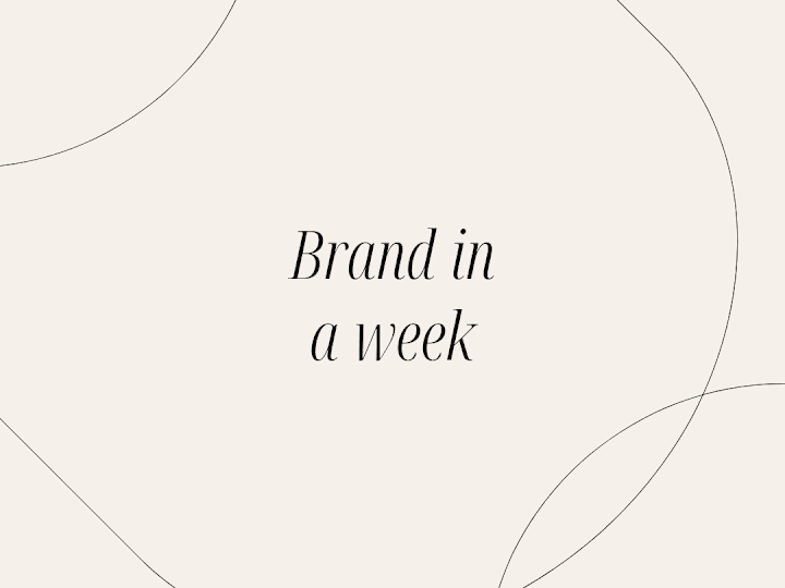Cover image for Brand in a week
