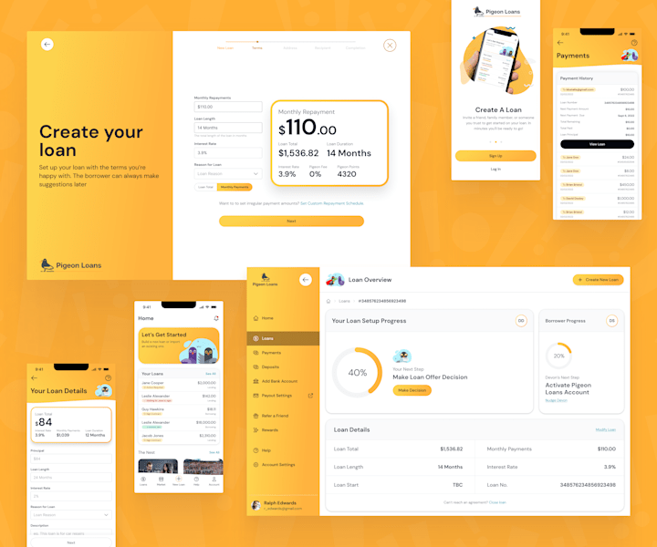 Cover image for Pigeon Loans — Application UX Flow & UI Redesign