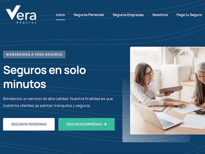 Cover image for Website for insurance company - Vera