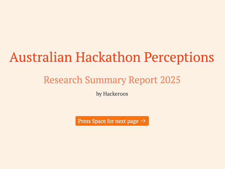 Cover image for Australian Hackathon Perception