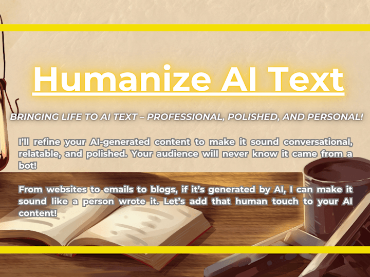 Cover image for I will humanize ai content, rewrite and convert your ai text