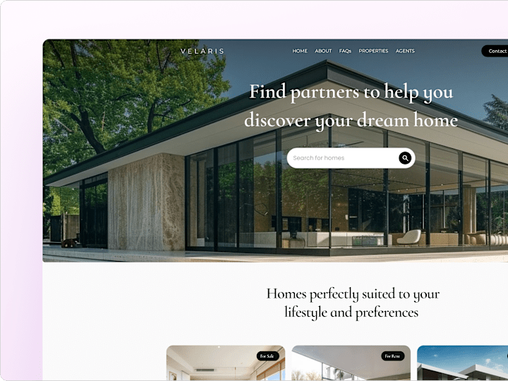 Cover image for Velaris: Elevating Real Estate Experiences built with Framer