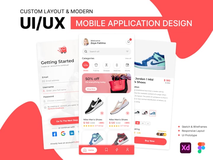 Cover image for eCommerce Mobile App UI/UX Design (CASE STUDY)