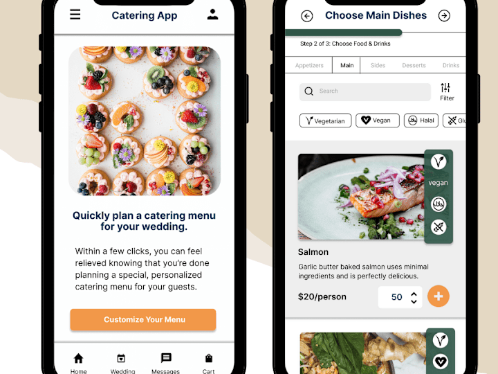 Cover image for Catering App UX Design Details