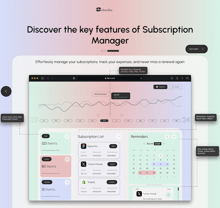 Cover image for 🎨 Unveiling Subscriba: Where Subscription Management Meets Desi