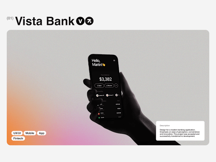 Cover image for Vista Bank - App Design