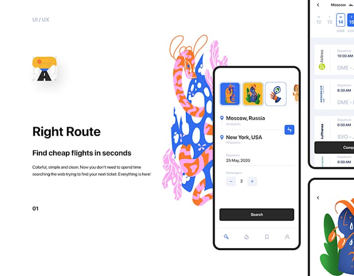 Cover image for ✈️ Right Route — Flight App Concept