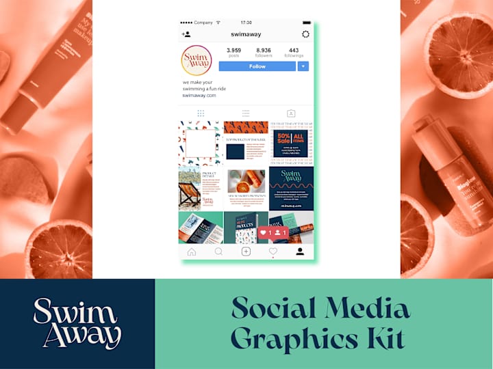 Cover image for Social Media Kit Design - SwimAway - Insta (Story/Post) Design