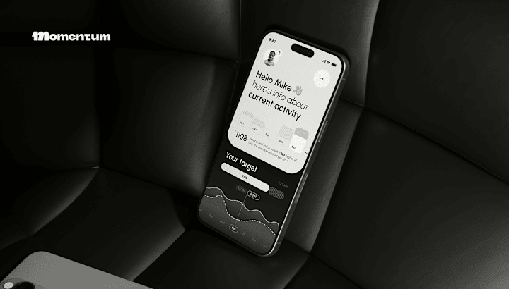 Cover image for Momentum - Brand Identity & App UX UI design
