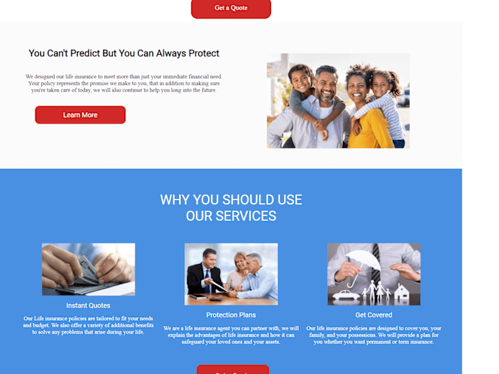 Cover image for Insurance mini-website