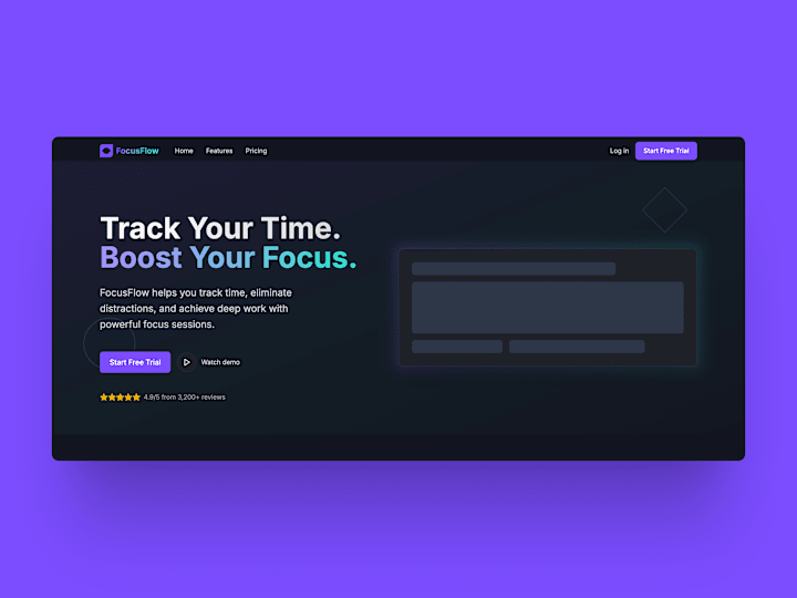 Cover image for FocusFlow Productivity SaaS - Bolt.new Concept