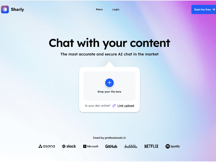 Cover image for Sharly AI Landing Page