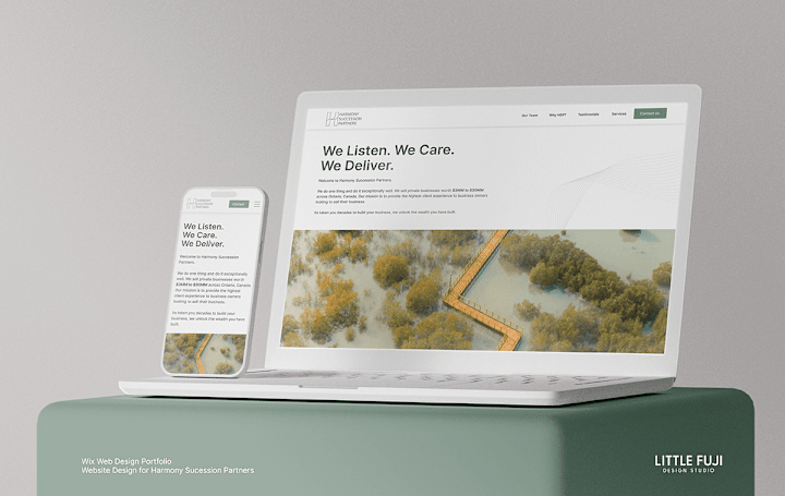 Cover image for Wix Web Design for Harmony Succession Partners🌳