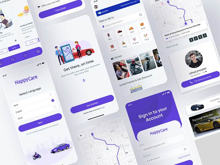 Cover image for Rideshare mobile app design